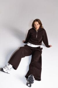 Klasikinis polo džemperis su užtrauktuku aiina kolekcijos