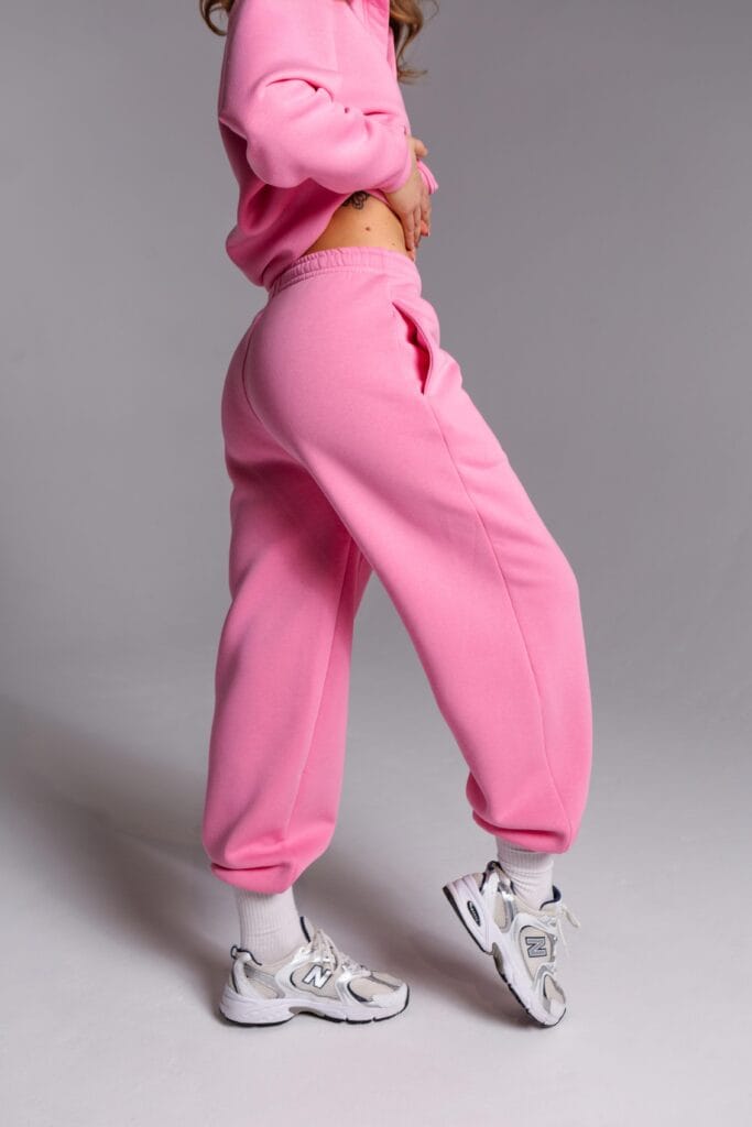 Joggers laisvalaikio kelnės pink spalvos