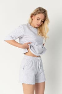 MELANGE SPALVOS LAISVALAIKIO ŠORTAI IŠ AIINA